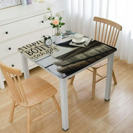 

Facannap Coffee and Books Square Table Cloth Set 100% Polyester Fiber 36*36