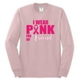 thumbnail image 2 of I Wear Pink for My Friends Survivor Awareness Mens Long Sleeve Shirt, Light Pink, Medium, 2 of 3