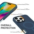 thumbnail image 5 of Allytechgroup Magnetic Case for Apple iPhone 16 Pro Max, [1x Screen Protector] Compatible with Magsafe Drop Proof Rugged Heavy Duty Protective Phone Case for Women Men, Inkblue, 5 of 6