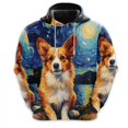 thumbnail image 3 of Sudadera con capucha con estampado 3D de perro y arte de grafiti para hombre, ropa divertida, sudaderas con capucha de husky, labrador y corgi, diseño lindo, sudadera con capucha unisex Y2k, 3 of 5