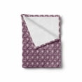 thumbnail image 2 of Floral Soft Flannel Fleece Blanket, Illustration of Lace Like Floral Motifs Connected Ornamental Design Repetition, Cozy Plush for Indoor and Outdoor Use, 70" x 90", Plum and Ivory, by Ambesonne, 2 of 6