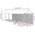 thumbnail image 2 of vidaXL Chenil pour Chien d'Extérieur avec Toit Argenté 2x10x2,5 m Acier Galvanisé, 2 of 2