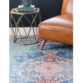 thumbnail image 4 of Rugs.com Carnevale Collection Rug – 9' x 12' Turquoise Medium Rug Perfect For Living Rooms, Large Dining Rooms, Open Floorplans, 4 of 5