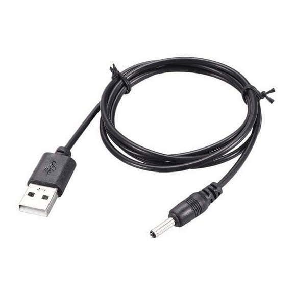 Simyoung 1M DC Male Power Supply 3.5 x 1.35mm Adapter to USB Plug Male Cables 3FT Black