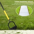 thumbnail image 3 of POINTERTECK Garden Edger Tool Half Moon Saw-Tooth Lawn Tool Hand Edger Ergonomic Manual Lawn Step Edger with Long Handle Landscaping Edging Tool for Sidewalk Driveway Flower Beds, 3 of 8