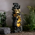 thumbnail image 7 of Hi-Line Gift Ltd 79764 37" H Bear Climbing Water Fountain Outdoor W/LEDs, 7 of 7