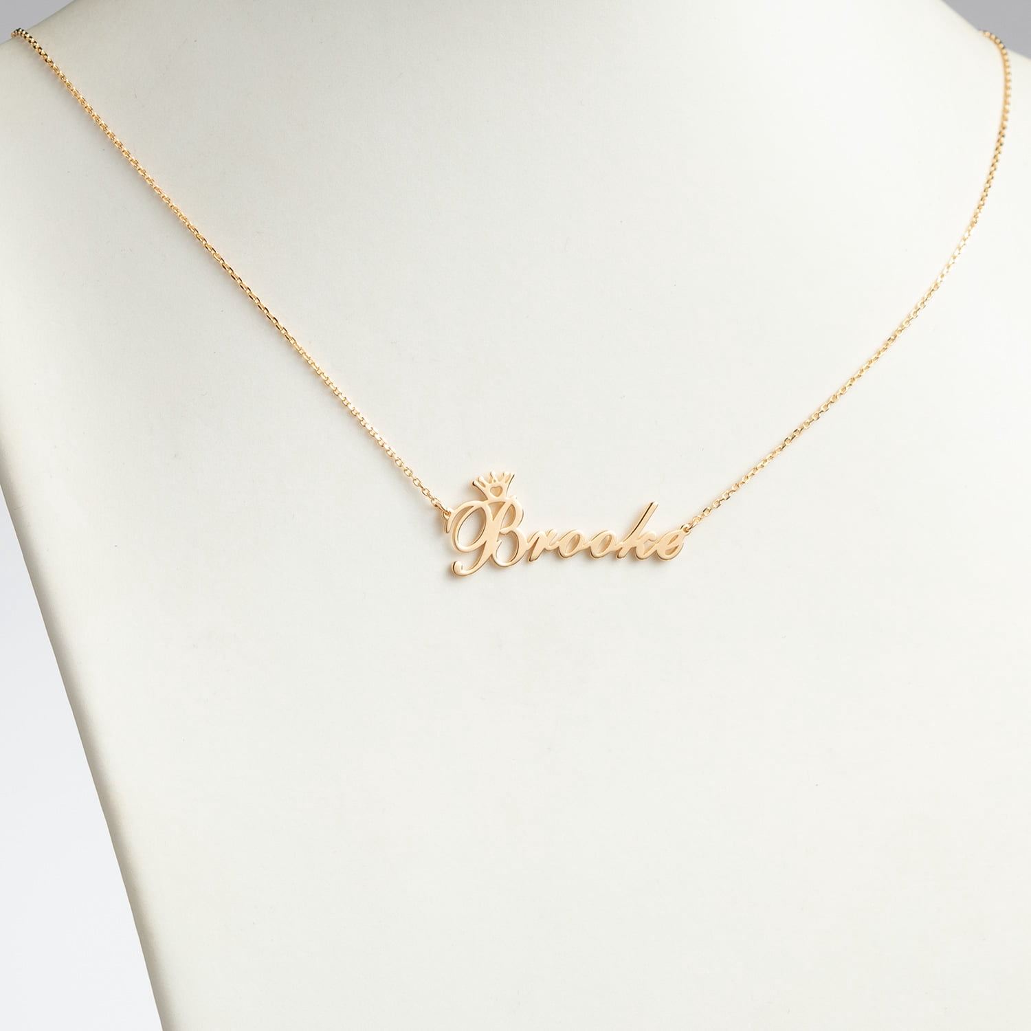 - Personalized Girls Sterling Silver or Gold over Silver Princess Script Name Necklace