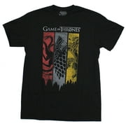 Game of Thrones Mens T-Shirt - Tattered Banners Stark Targaryen Lannister