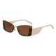 thumbnail image 2 of Gafas de sol rectangulares para mujer, montura ligera, gafas futuristas sin montura Marrón Yuyangstore Gafas de sol de moda, 2 of 8