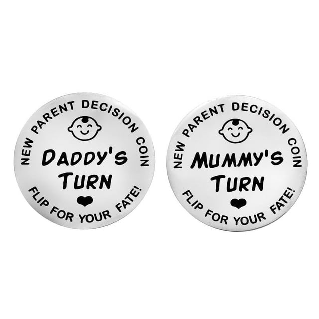Moneda de decisión de los padres del bebé Moneda de decisión de mamá y papá Moneda conmemorativa Regalo de cumpleaños de Navidad