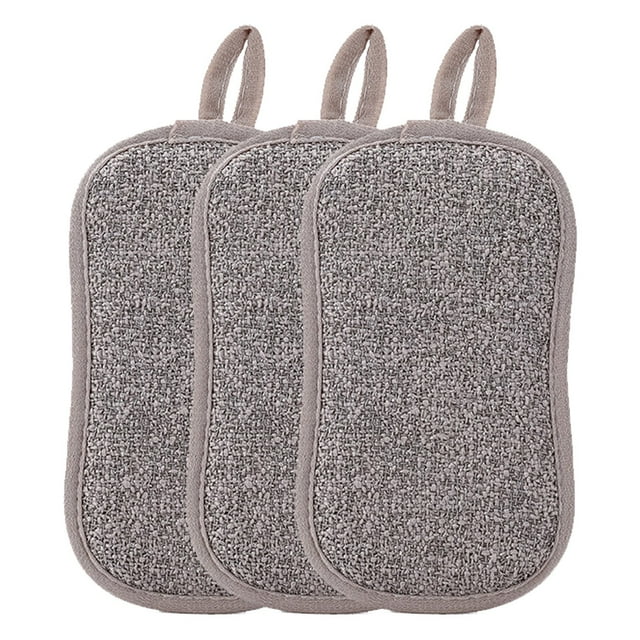 Small Cleaning Brushes for Household Use Rings for Couples Set Cleaning Bowl Duct Drill Attachment Grout for Tile Kitchen Cleaning Towel Grease Wiping Rags Absorbent Dish Cloth 2Sided Sponge