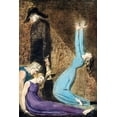 thumbnail image 2 of Blake, William 11x14 Black Ornate Wood Framed with Double Matting Museum Art Print Titled - Man supporting a supine woman, 2 of 4