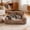 E, variant on Plush Pet Sofa Bed Low Couch for Small Medium Large Dogs Cats Indoor Use Washable and Detachable Cover Fluffy Dog Cat Mini Sofa with Raised Rim Soft Warming Puppy Sofa Bed