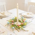thumbnail image 3 of A Easter Egg Wreath Door Hanging With Colorful Eggs And Berries Plastic For Spring Home Decor 11.81 Inches, 3 of 7
