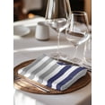 thumbnail image 6 of Anchor Gray Cloth Napkins Set of 4 Reusable Dinner Napkins, Modern Navy Blue White Striped Nautical Cocktail Napkin Washable Table Napkins for Wedding/Holiday Party/Baby Shower 20"x20", 6 of 7