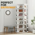 thumbnail image 3 of Magic Union 7 Tier Rotating Shoe Rack Tower, Spinning Shoe Display Lazy Susan, Revolving 360 Shoe Rack Storage Round Carousel, Vertical Handbag Rotate Shoes Closet Organization, 3 of 7