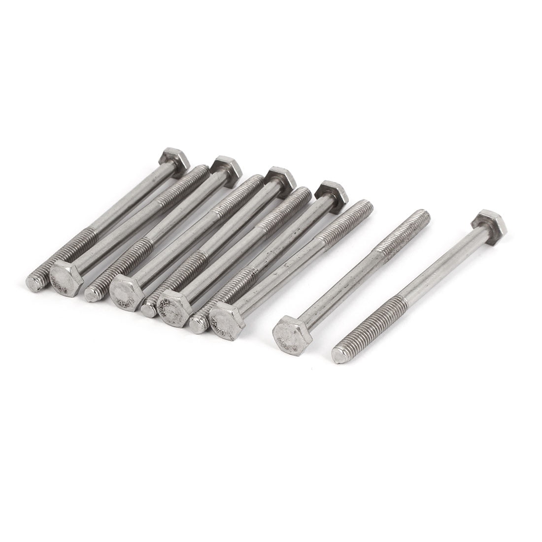 Plain Finish Pack of 10 304 Stainless Steel uxcell M5 x 0.8mm Nylon Insert Hex Lock Nuts