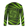 thumbnail image 3 of Tawop T Shirts for Men Crew Neck Long Sleeve Pullover Graphic Geometric Casual Army Green L, 3 of 5