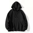 thumbnail image 4 of WZXFASHION Women's Back Floral Print With Drawstring Hooded Pocket Sweater 50% Off Clearance zip up sweatshirt, 4 of 4