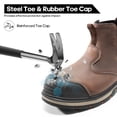 thumbnail image 2 of NORTIV 8 Slip-on Steel Toe Work Boots for Men Waterproof Safety Construction Boots, 2 of 7
