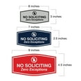 thumbnail image 2 of Fancy No Soliciting Zero Exceptions Sign (Brushed Silver) - Medium, 2 of 5