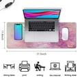 thumbnail image 4 of Protective Cute Pink Desk Mat with Rose Gold Marble Design - Large Mouse Pad for Desktops, PCs, Laptops, 4 of 7