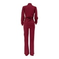 thumbnail image 6 of Mother of The Bride Pant Suits Women Clothes Sports Fashion Two Piece Pants Pocket Set Tracksuits Women's Clothing Sets Wedding Pant Suits for Women Elegant Pinstripe Pantsuit Women Womens Dressy Romp, 6 of 6