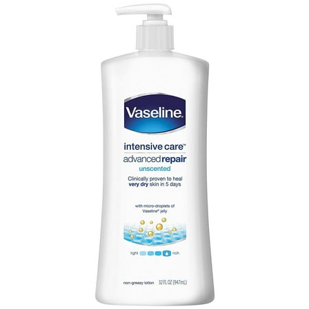 Vaseline Intensive Care Hand And Body Lotion Advanced Repair Unscented 32 Oz