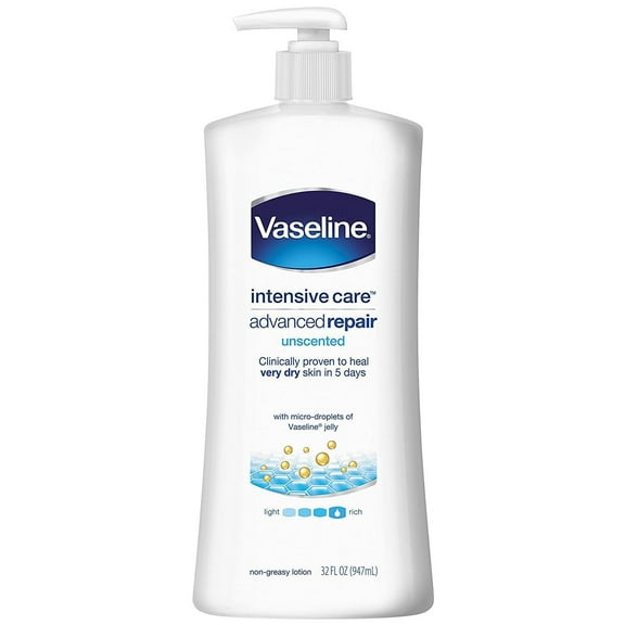 Vaseline Intensive Care Hand And Body Lotion Advanced Repair Unscented 32 Oz
