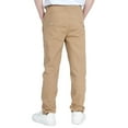 thumbnail image 2 of WMTBSRSW Boys School Uniform Pants Casual Straight Leg Cargo Pants Solid Color High Waisted Dress Pants with Pockets Khaki2 15 Years, 2 of 5