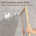 thumbnail image 5 of BESEW7 Damage Free Wall Hooks Adhesive, Hooks for Hanging Heavy Items Without Nails, Picture Hanging Hooks for Shower Hooks Curtain Hooks Home Decor Beige 4 Pack, 5 of 9