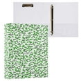 thumbnail image 3 of Simple Green Leaves 12.4x10.6in PVC Round Ring Binders, 2-Pack, D-Ring 3-Hole, Metal Clip, 3 of 10