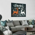thumbnail image 2 of JEUXUS The Stupell Home Décor Collection Holiday Merry Christmas Elegant Reindeer Black White and Red Typography Stretched Canvas Wall Art, 16x16in, 2 of 4