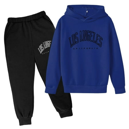 

WUXIAN Toddler Children Kids Casual Letter Printed Long Sleeve Hoodie Pullover Sweatshirt Tracksuit Jogger Sweatpants Unisex 2 PC Sweatsuit Set Infants Baby Trousers Comfort Dailywear