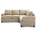thumbnail image 3 of Sectional Sofa Compact Design - Tufted Seat, 80" Vanilla - Small Space Living Room Furniture, 3 of 9