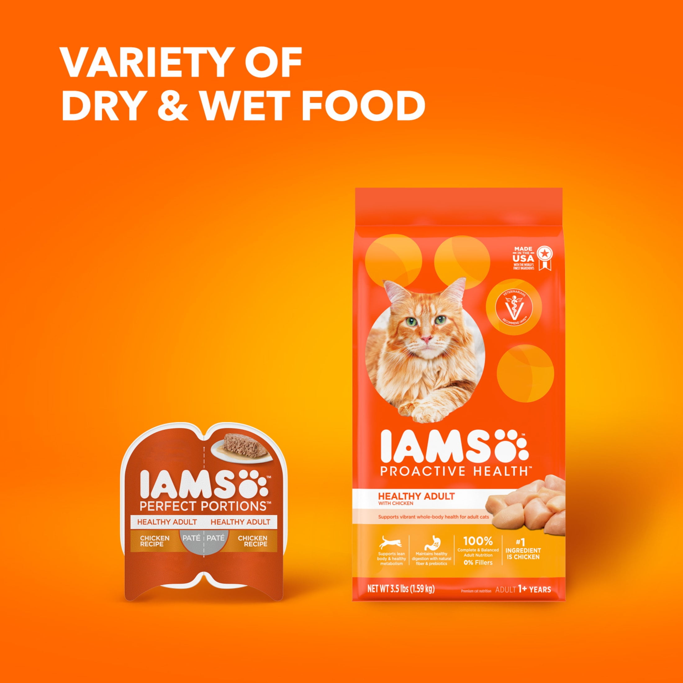 Iams Proactive Health Chicken Flavor Dry Cat Food, 16 Lb Bag