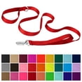 thumbnail image 2 of Country Brook Petz® 3/4 inch Deluxe Nylon Dog Leash, 6 Foot - Bright Red, 2 of 6