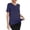 Navy, variant on Sevevn Women's V Neck Short Sleeve Workout Tops Loose Fit Quick Dry Side Slit Athletic T-Shirts White S
