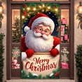 thumbnail image 3 of Decorative Design Merry Christmas Banner Santa Claus Holiday Backdrop for Christmas Party Indoor Celebration Festive Decoration Holiday Event, 3 of 9