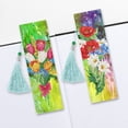 thumbnail image 3 of 2 uds diamante pintura marcapáginas 5D DIY forma especial taladro arte cuero borlas, 3 of 7