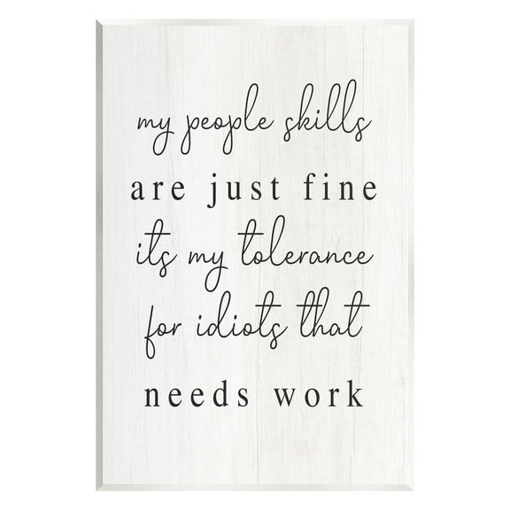 Stupell Industries Sassy People Skills Phrase Inspirational Painting Unframed Art Print Wall Art, 10 x 15