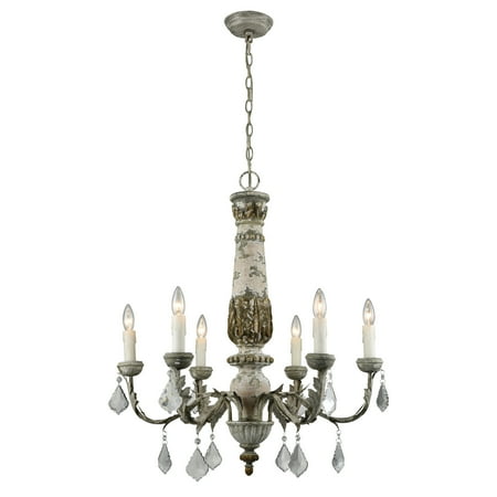 

Elk Home Genevieve 28 Wide 6-Light Chandelier - Aged Cream