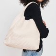 thumbnail image 2 of Bolso Geelyda, tejido, de gran capacidad, blanco, 2 of 6