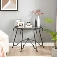 thumbnail image 2 of Sturdy tempered glass rectangular console table for living room with easy - clean surface and retro appeal, 2 of 5
