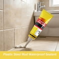 thumbnail image 6 of Plastic Steel Mud Waterproof Sealant, Multifunctional Waterproof White Caulk, with Scraper, Quick-Drying, for Kitchen, Bathroom, Tile, Wall & Baseboard (2PCS), 6 of 7