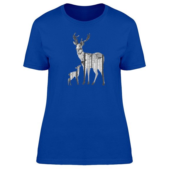 Mom Deer Baby Silhouette Tee Men's -Image by Shutterstock