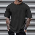 thumbnail image 5 of alcepopk Men's T Shirts Letter Graphic Tees Crew Neck Short Sleeve Summer Tops(Black,XXL), 5 of 8