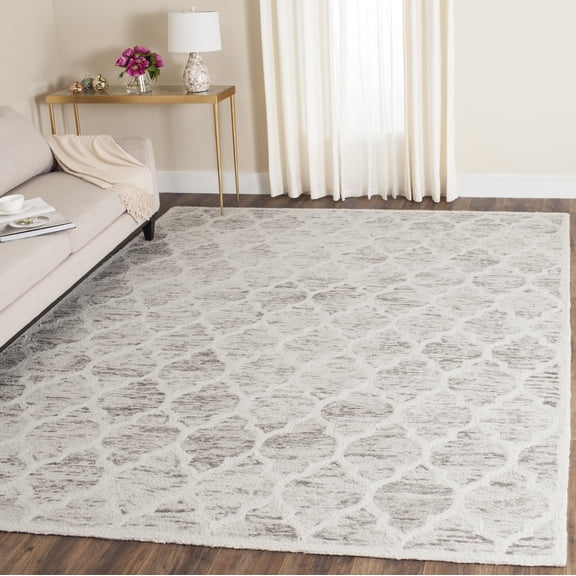 Safavieh Himalaya Carmella Distressed Wool Area Rug, Gray/Ivory, 8' x 10'