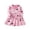 00#Pink799, variant on Oiyii Toddler Girl's Ghost Bat Printed Flare Dress Long Sleeve Mini Gowns Summer Halloween Cute Theme Skirts,Pink