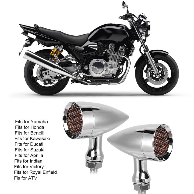 Luz indicadora LED, estilo bala retro para motocicleta, luz de dirección para motocicleta, luz indicadora para motocicleta, eficiencia óptima
